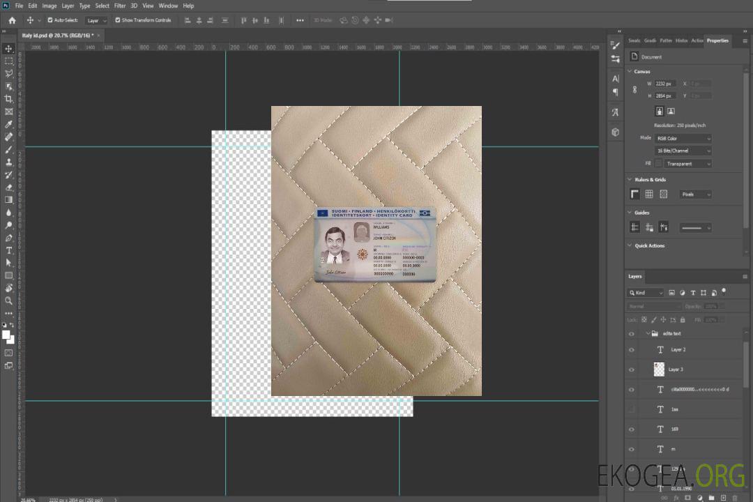 Finlande ID photolook AVANT template Finlande ID photolook AVANT template